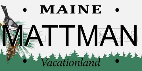 MATTMAN Maine License Plate