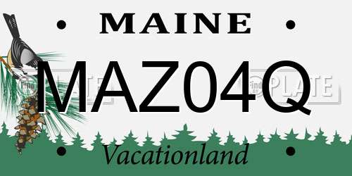 MAZ04Q Maine License Plate