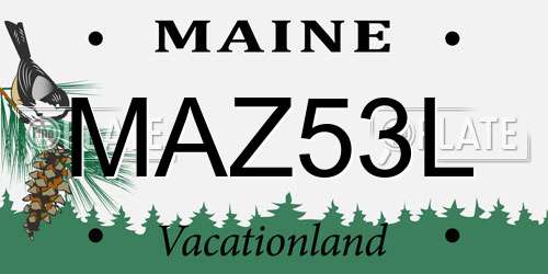 MAZ53L Maine License Plate