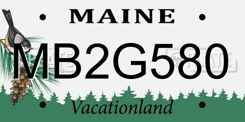 MB2G580 Maine License Plate