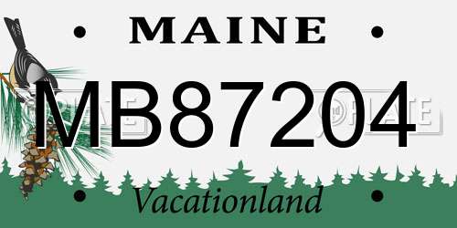 MB87204 Maine License Plate