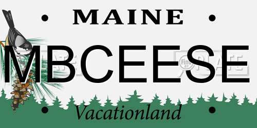 MBCEESE Maine License Plate