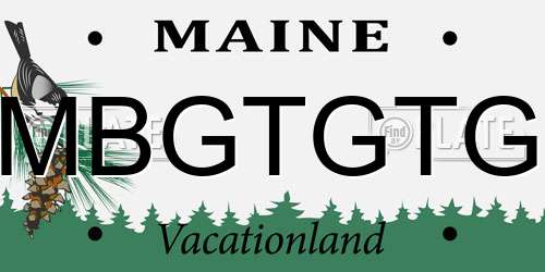 MBGTGTG Maine License Plate