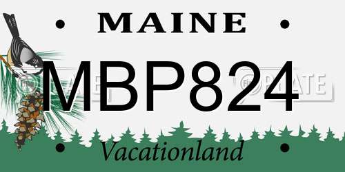 MBP824 Maine License Plate