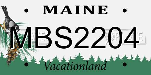 MBS2204 Maine License Plate