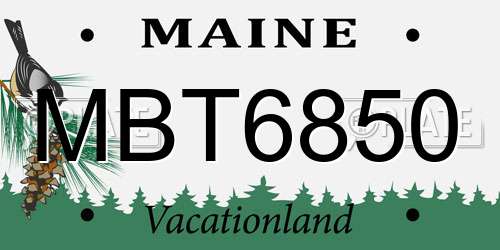 MBT6850 Maine License Plate