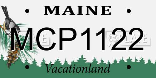 MCP1122 Maine License Plate