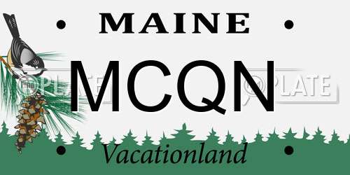 MCQN Maine License Plate