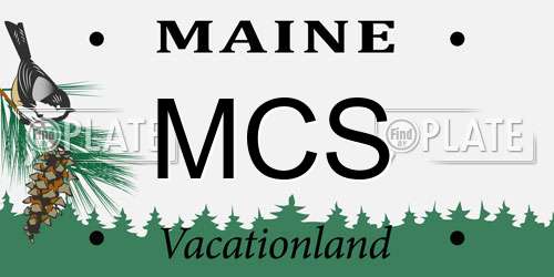 MCS Maine License Plate
