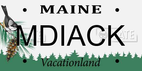 MDIACK Maine License Plate
