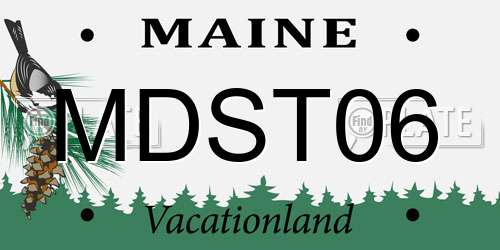 MDST06 Maine License Plate