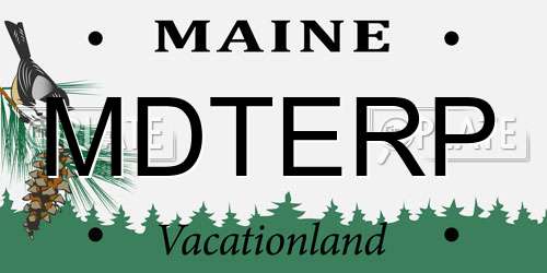 MDTERP Maine License Plate
