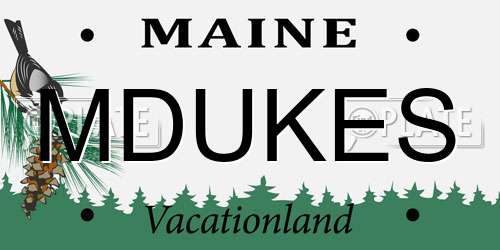 MDUKES Maine License Plate