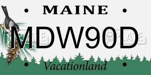 MDW90D Maine License Plate