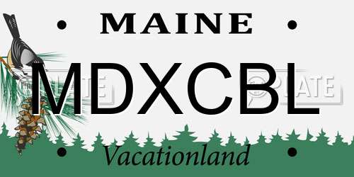 MDXCBL Maine License Plate