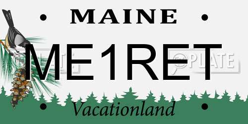 ME1RET Maine License Plate