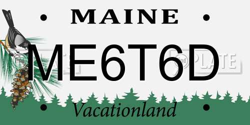ME6T6D Maine License Plate