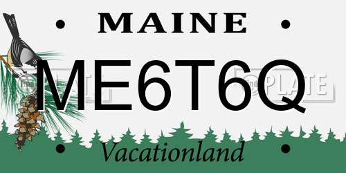 ME6T6Q Maine License Plate