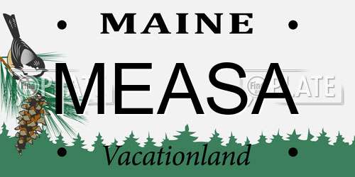 MEASA Maine License Plate
