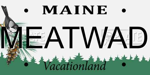 MEATWAD Maine License Plate