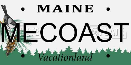 MECOAST Maine License Plate