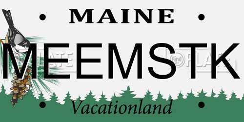 MEEMSTK Maine License Plate