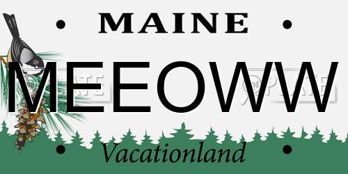 MEEOWW Maine License Plate