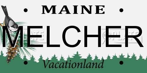 MELCHER Maine License Plate