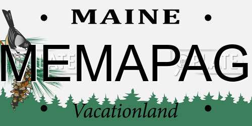 MEMAPAG Maine License Plate