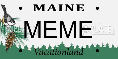 MEME Maine License Plate