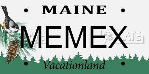 MEMEX Maine License Plate