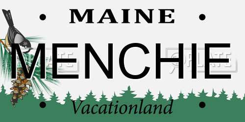 MENCHIE Maine License Plate