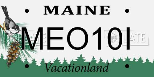 MEO10I Maine License Plate