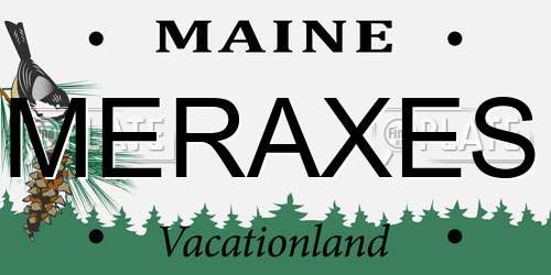 MERAXES Maine License Plate