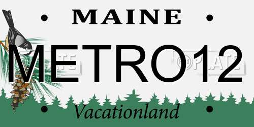 METRO12 Maine License Plate