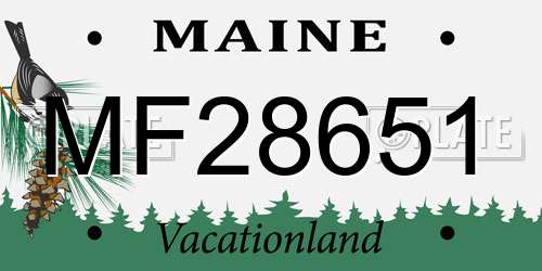 MF28651 Maine License Plate