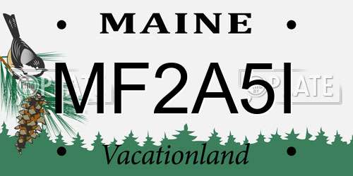MF2A5I Maine License Plate