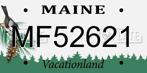 MF52621 Maine License Plate