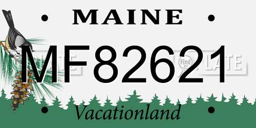 MF82621 Maine License Plate