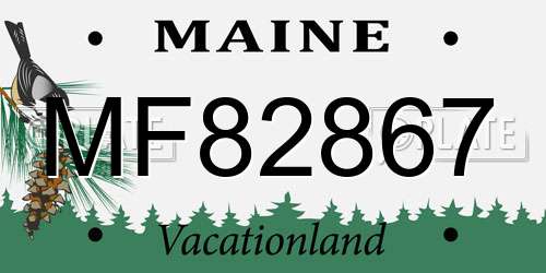 MF82867 Maine License Plate