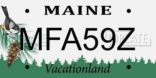 MFA59Z Maine License Plate