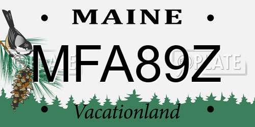 MFA89Z Maine License Plate