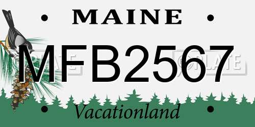 MFB2567 Maine License Plate