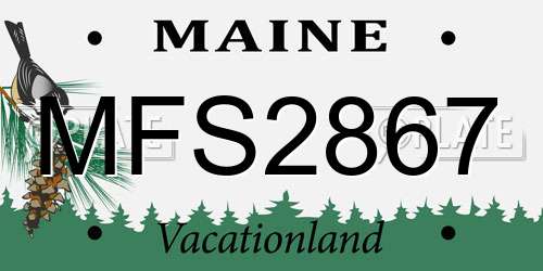 MFS2867 Maine License Plate