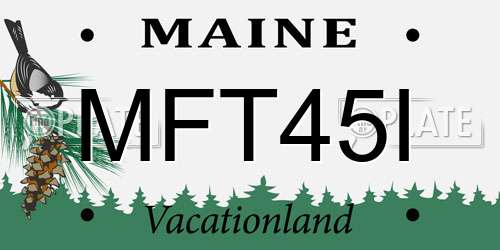 MFT45I Maine License Plate
