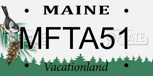 MFTA51 Maine License Plate