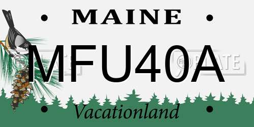 MFU40A Maine License Plate