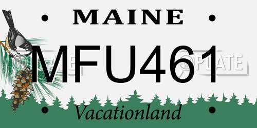 MFU461 Maine License Plate