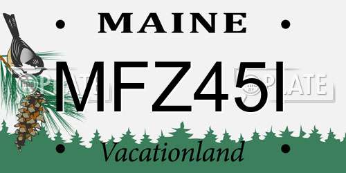 MFZ45I Maine License Plate