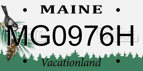 MG0976H Maine License Plate